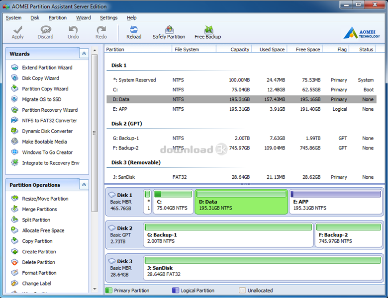 Aomei partition assistant free download